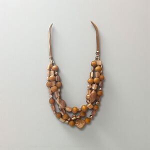 Triple-Strand Beaded Necklace